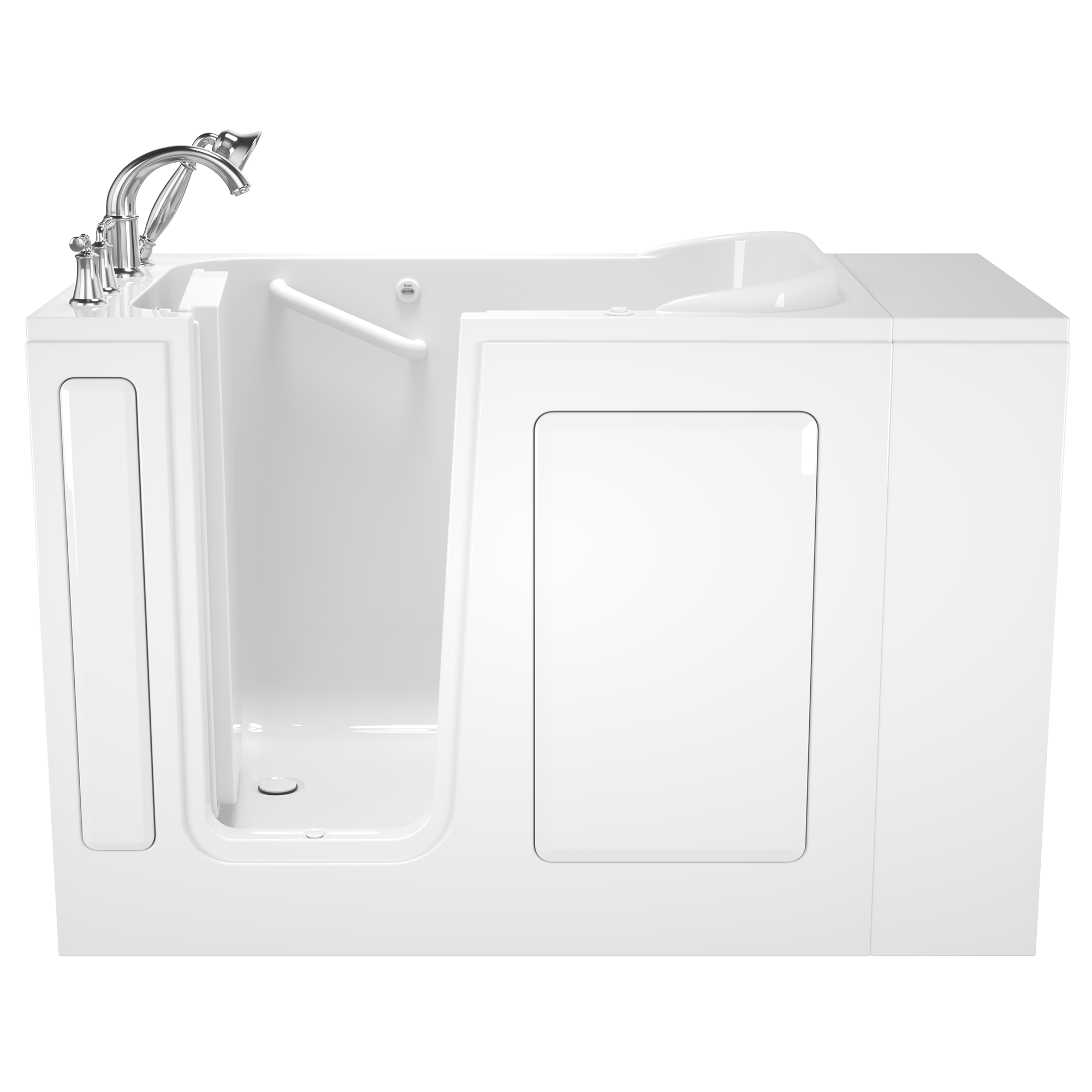 Gelcoat 28x48 Inch Walk in Bathtub with Air Spa System   Left Hand Door and Drain WIB WHITE